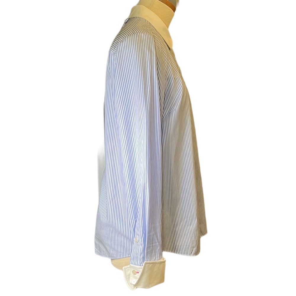 Kate Spade Striped Button Down Shirt, Blue/White, size 10 - Picture 7 of 14